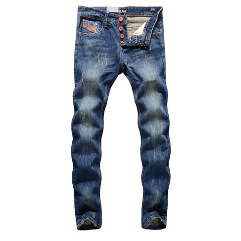 2019 High Quality Fashion Men Jeans Dsel Brand Ripped Jeans For Men Patchwork Pants Straight Slim Fit Distressed Hole Jeans Men