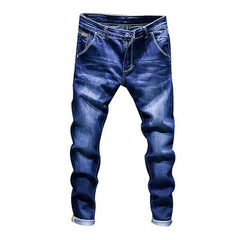 Laamei Plus size Men's Fashion Jeans Business Casual Stretch Jeans 2019 Spring Skinny Denim Pants Trousers Male Clothes Bottoms